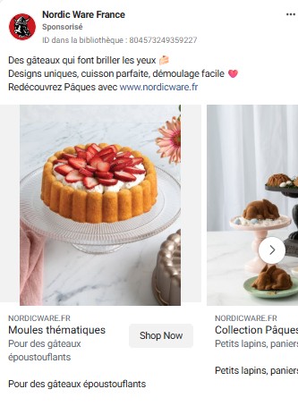 Campagne Meta Ads sur Instagram pour Nordic Ware