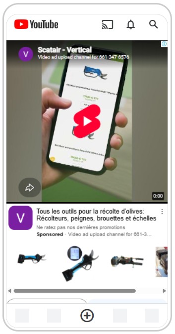 Campagne YouTube Ads pour Scatair - variation