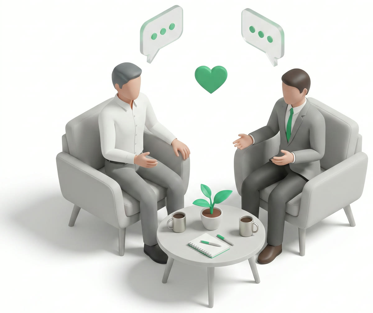 Illustration collaboration entre Regen Agency et ses clients